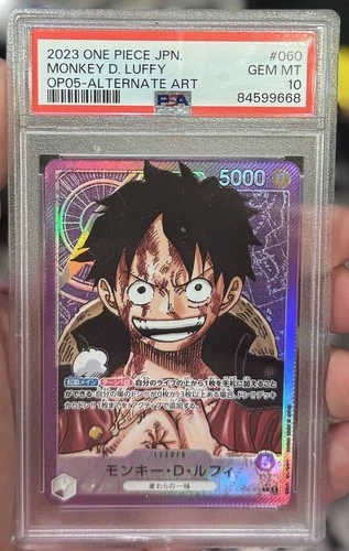 PSA 10 One Piece Monkey D. Luffy OP05-060 Leader Parallel Japanese Card