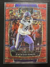 2021 Panini Select #95 Zach Davidson Red Disco Prizm #/49 Minnesota Vikings NFL