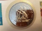 GB STAMPS BENHAM FIRST DAY COVER WITH MINT COIN ISSUE LIBERIA PILGRIM FATHERS