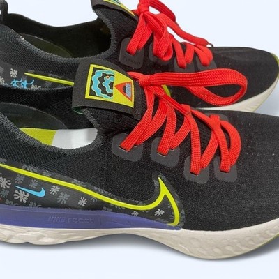 * Nike React Element 55 AIR Wmn 8.5 Black Multicolor Artist in Residence Running