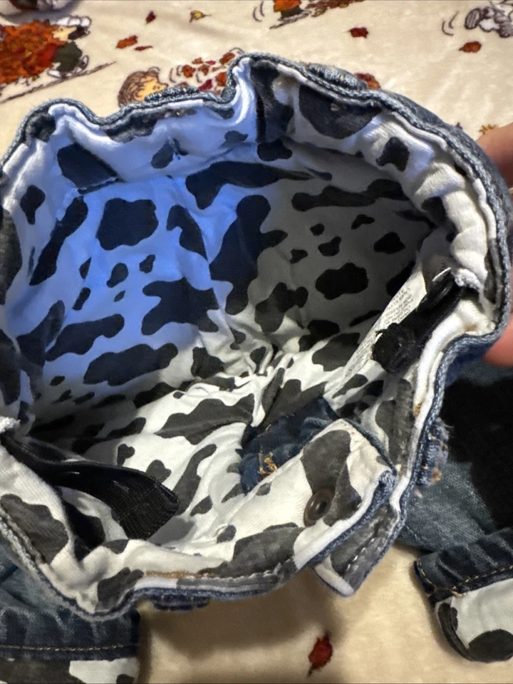 Wrangler Bebé Cintura Ajustable Vaqueros 0 a 3 Meses Forrados Estampado Vaca Foto 4 de 4