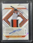 JACKSON HOLLIDAY 2023 PANINI NATIONAL TREASURES DIAMOND PATCH AUTO SILVER 9/10