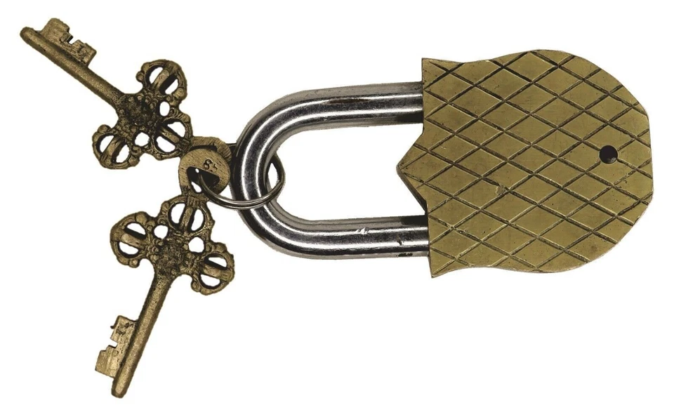 Horse Shape Door Lock Antique Style Handcrafted Brass Padlock Home Decor Gift - Image 4 of 4