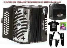 Hohner Panther GCF Acordeon Button SOL Accordion DeluxeCase_Straps_Shirt_BackPad