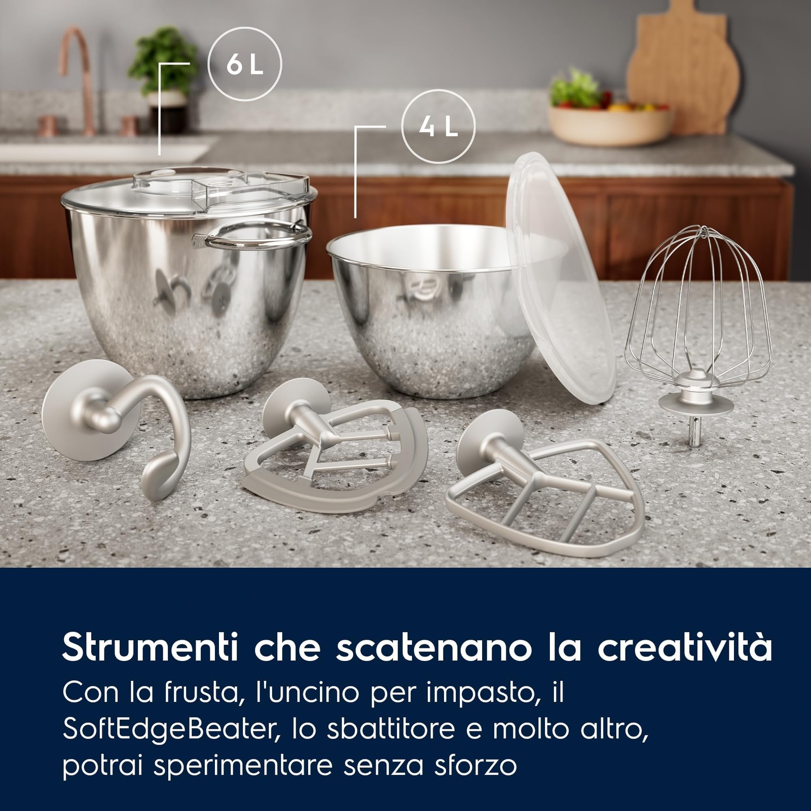 Impastatrice Planetaria E6KM1-4BPT 1200 W foto 4