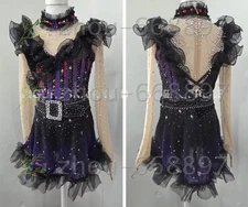 Competition Figure Skating Dress Girls Ice Skating Dresses Custom black
