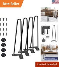 16" Hairpin Furniture Legs, Metal Home DIY Projects for Nightstand, Coffee Ta...