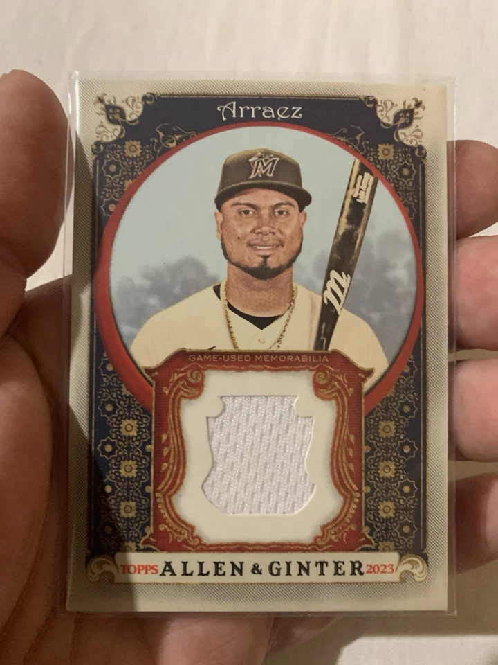 Luis Arraez 2023 Topps Allen & Ginter Full Size Relics #AGRB-LA Patch Marlins - Image 3 of 3