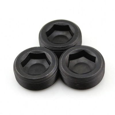 QTY 2 - M22 x 1.5mm Pitch Plug Throat Hex Socket Pipe Plugs High Tensile 12.9