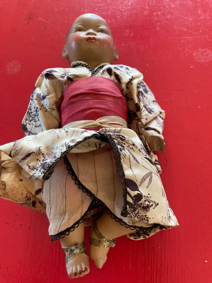 PETITCOLLIN CELLULOID ASIATI 20 CM HABITS D'ORIGINE - Photo 3/4