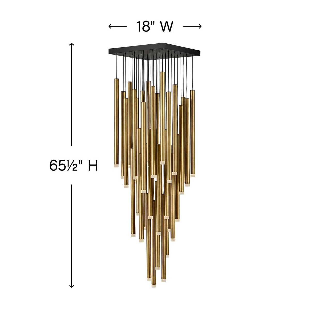 Fredrick Ramond Harmony 36 Light Chandelier Heritage Brass