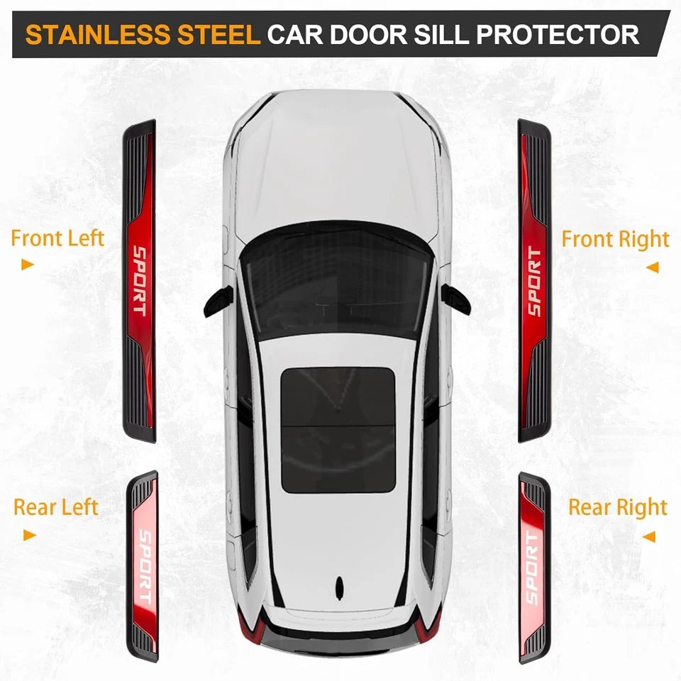 Protector de placa de cubierta de alféizar de puerta de coche accesorios de acero para Mitsubishi Sport Foto 3 de 4