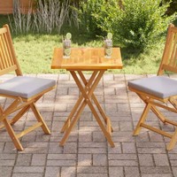 Tischplatte Massivholz Teak 60×60×2,5 Cm