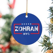 NYC Mayor Zohran Mamdani New York Ceramic Christmas Ornament NYC Xmas Gift