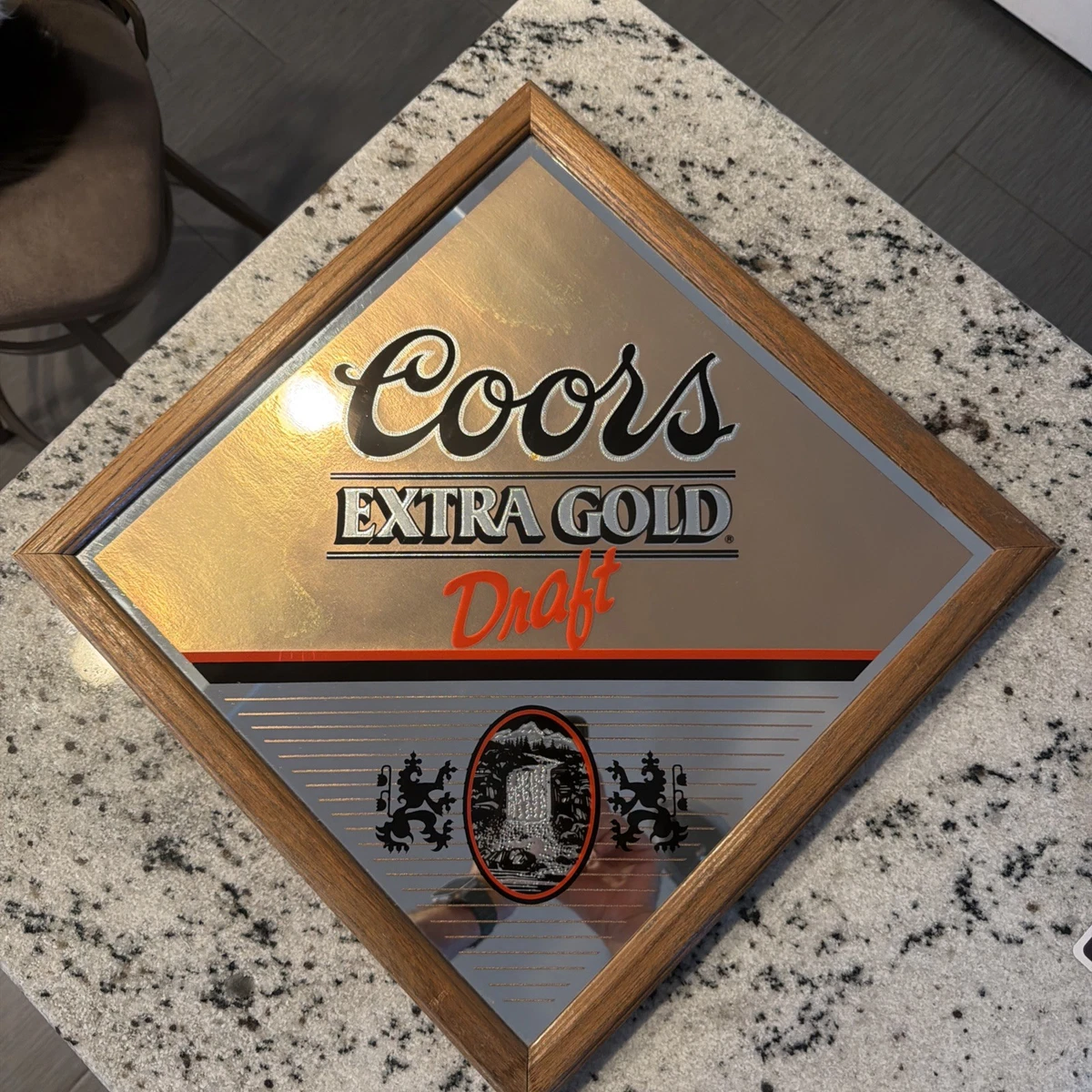 ヴィンテージ Coors EXTRA GOLD パブミラー 看板 Coors Extra Gold