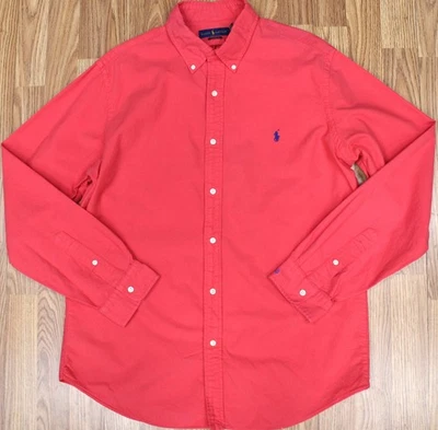 POLO RALPH LAUREN CLASSIC FIT SHIRT 100% COTTON PINK & BLUE Sz X-LARGE, XL - Image 1 of 4