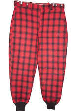 Vintage 60s Woolrich 36x32 Red Plaid Wool Hunting Pants