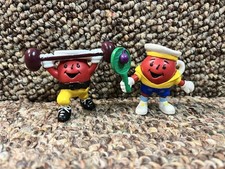 Kool-Aid Man Weightlifting and Tennis PVC Kraft General Foods Figures Lot of 2