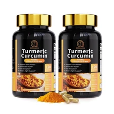 Turmeric Curcumin Supplement - 11-in-1 Turmeric Supplement with Black Pepper,...