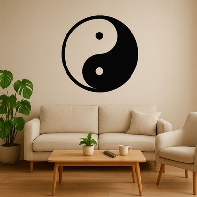 Yin und Yang Wandtattoo Jing und Jang Taiji Zeichen Dao Wanddeko Aufkleber Decor