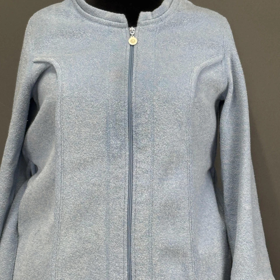 Karen Neuburger Bata Mujer Grande Cremallera Cinturón Largo Albornoz Suave Acogedor Bolsillos Foto 3 de 4