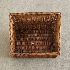Lot of 18 Rectangular Wicker Storage Baskets Brown Modern Non-Lidded Woven