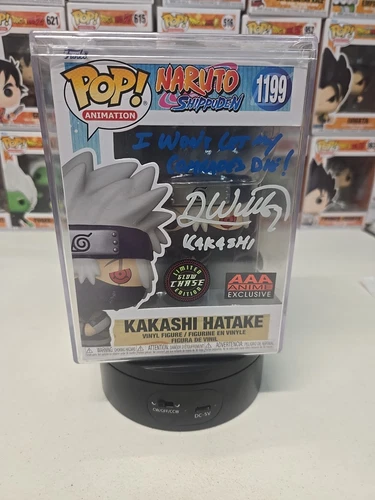 Funko Pop Kakashi Hatake 1199 Chase AAA Signed By Dave Wittenberg CoA Naruto