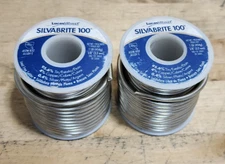 (Qty 2) Silvabrite 100 Solder - 2 Rolls (1 LB ea) 95.6% TIN 4% Copper .4% Silver