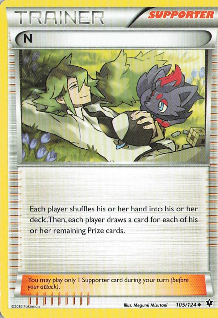 N (Supporter) 105/124 Uncommon Fates Collide Pokemon Near Mint (L1)