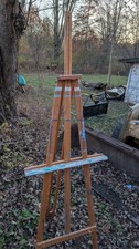 Vintage Adjustable Wooden Artist Easel 84"