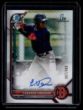 Eduardo Vaughan 2022 Bowman Chrome Refractor Autograph Auto Card /499 #CPA-EV