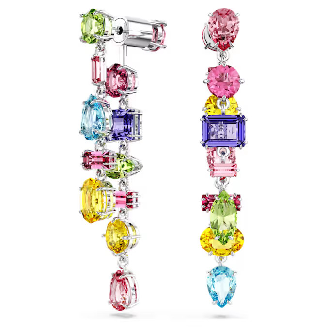 Swarovski Gema drop earrings Asymmetric design