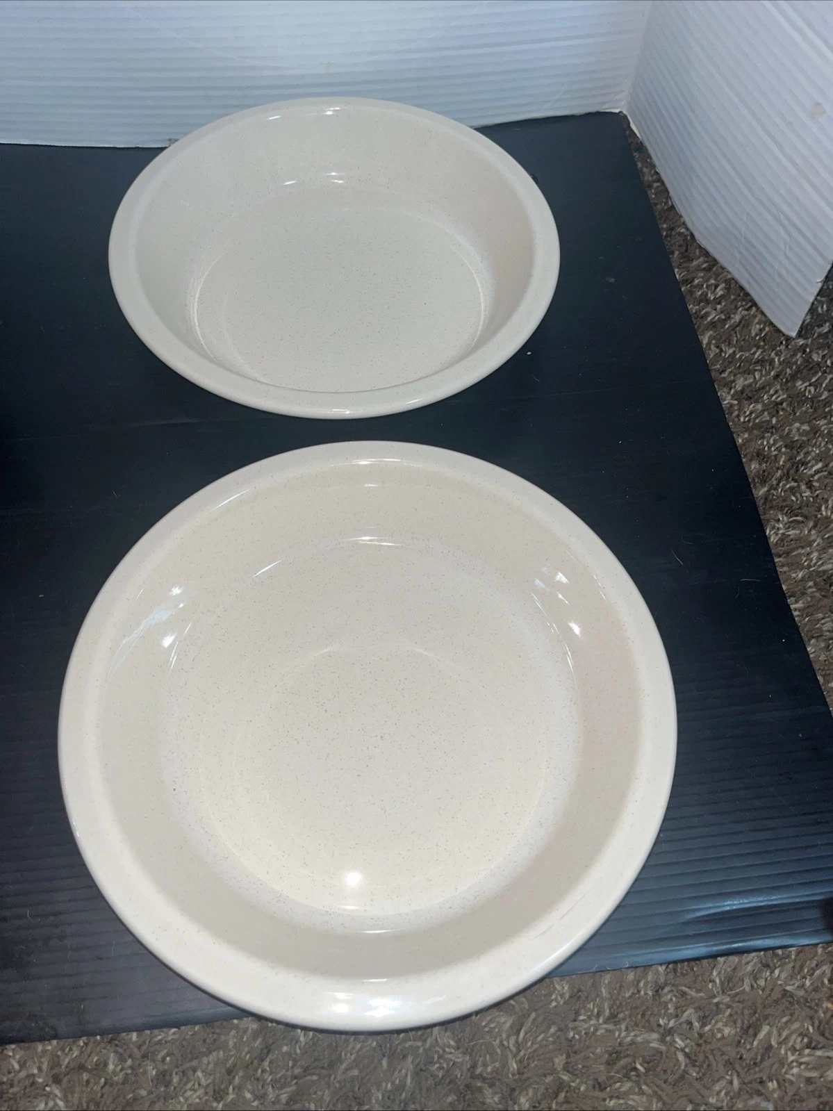 Lot Of 2 Pfaltzgraff White Ovenware Pie Plate 10" Microwave Dishwasher Safe USA