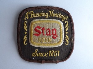 Stag beer vintage patch red/ gold brown
