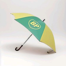 Vintage BP Oil British Petroleum Advertising Promotional Green Golf Umbrella
