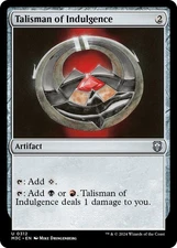 Talisman of Indulgence 312 MTG Commander M3C Uncommon NP