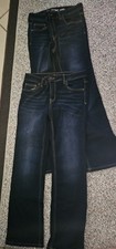 Cat  Jack Jeans Lot Of 2 Size 14 Boot Cut Jeans Girls Super Stretch