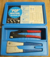 Pop Rivet Kit, 2 Rivet Guns w/Assorted Rivets From Estate