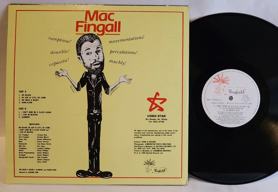 Mac Fingall - Crop Over LP - OG Press - Ultra Rare Reggae Calypso - VG++ - Image 2 of 2