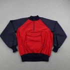 Vintage Mother Karens Jacket Mens XL Red Blue 1/4 Zip Windbreaker Pullover 70s