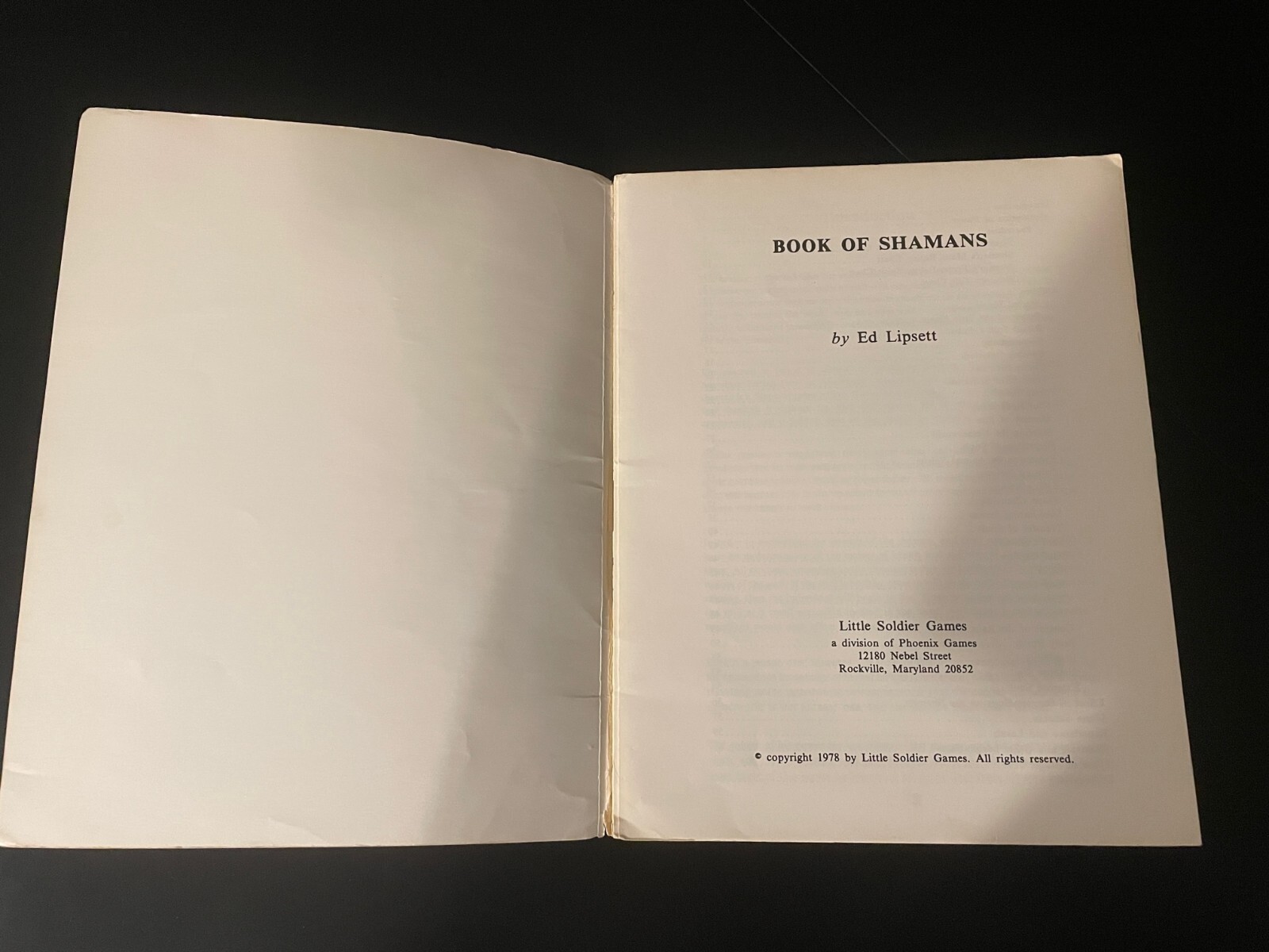 The Book of Shamans 1978 Little Soldier Games RARE Kingdom of Kalamar + BX 49