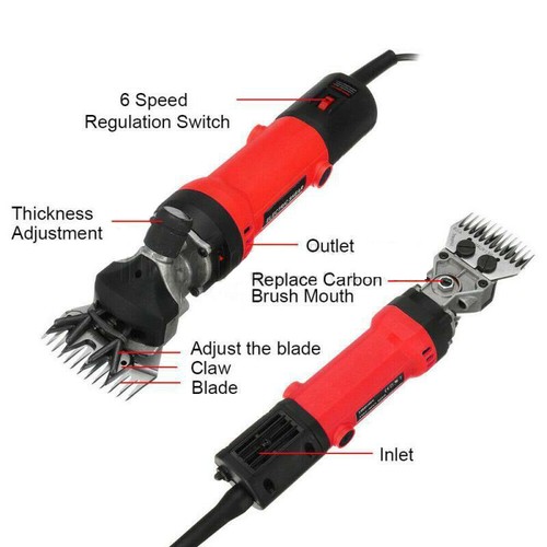 1200W Akku Elektrische Schafschere Schermaschine Schere Trimmer Wollschere DE - Bild 7 von 12