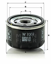 Mann-Filter W 7003 oil filter for Alfa Romeo, Fiat, Lancia