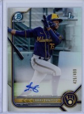 2022 Bowman Chrome #CPA-LE Larry Ernesto Refractor Auto /499