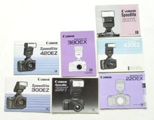 Canon Speedlite Electronic Flash Instruction Manual Originals: Lot of 7
