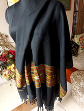 HIMALYAN KULLU ARTISTIC PURE WOOL PASHMINA SHAWL TRIBAL ART 16 DESIGNS CHOICE