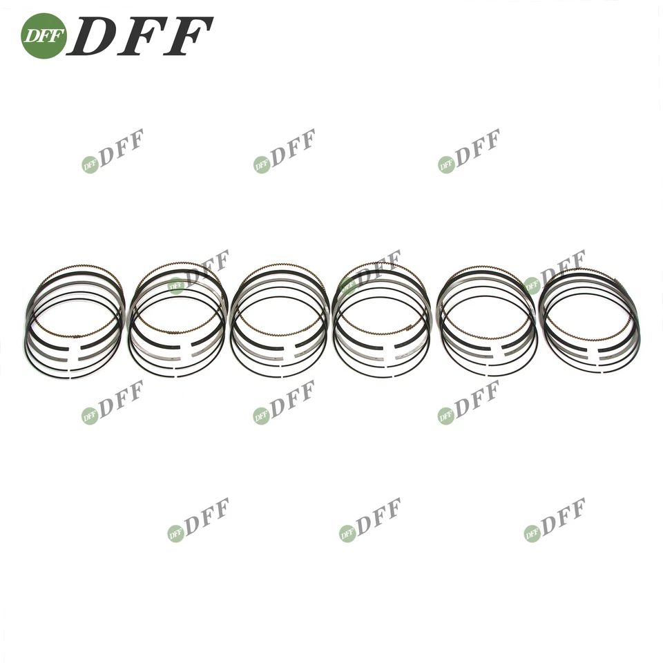 Juego de 6 anillos de pistón para BMW 323i 528i E46 E39 2.5 2.8 M52B25 M52B28 11251437077 Foto 3 de 4