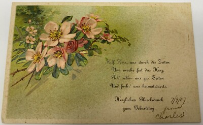 1907 Herzlichen Glückwunsch zum Geburtstag German Happy Birthday Postcard 