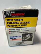 NEW C.H. HANSON 20581 USA MADE QUALITY 1/4" STEEL NUMBER STAMP MARKING SET