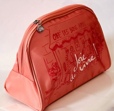 Lancome Orange Joie de Live Zipper Cosmetic Makeup Travel Bag LM11